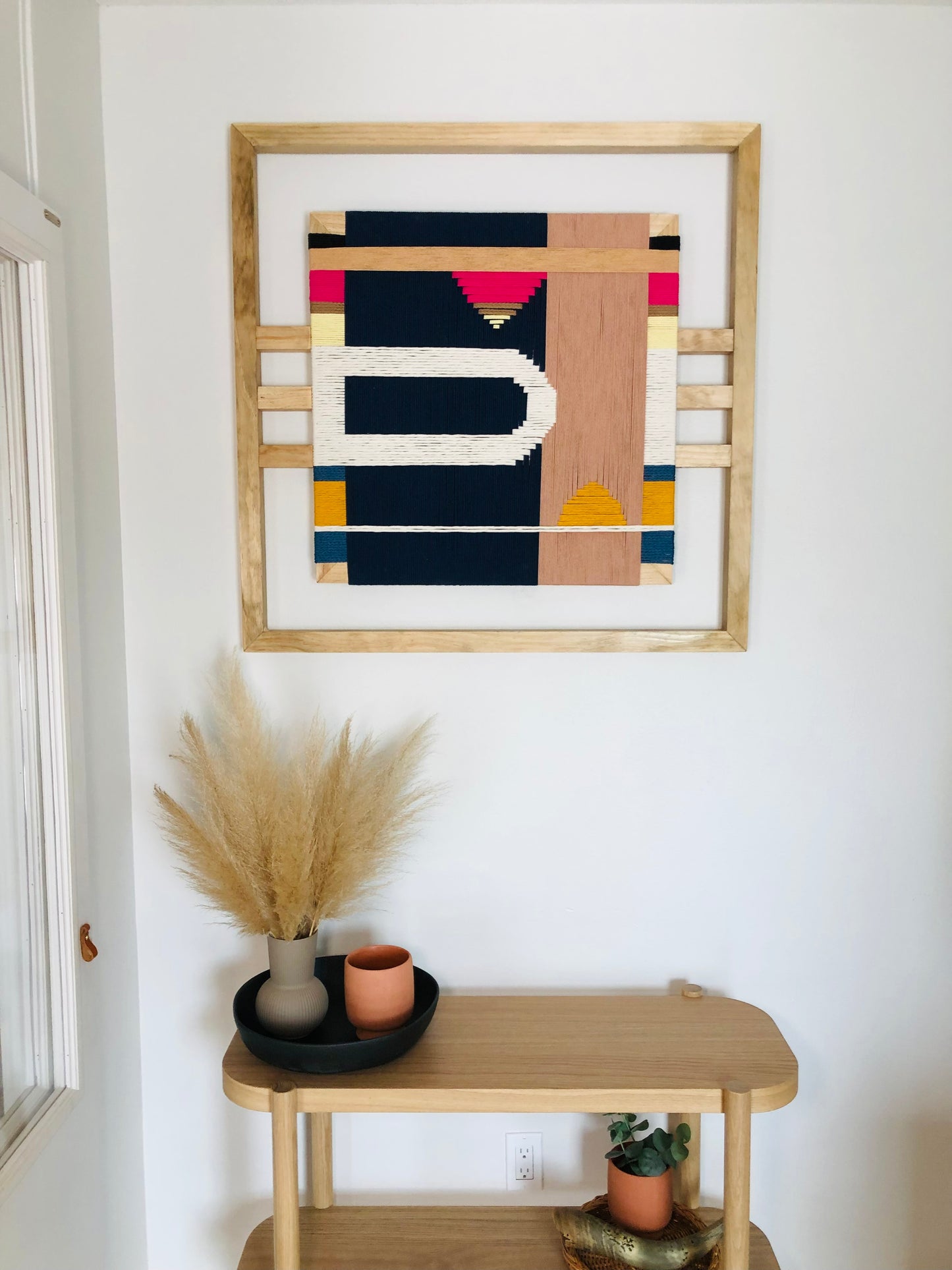 Mid-Century Modern Woven Wall Art ║Handcrafted Wall Decor