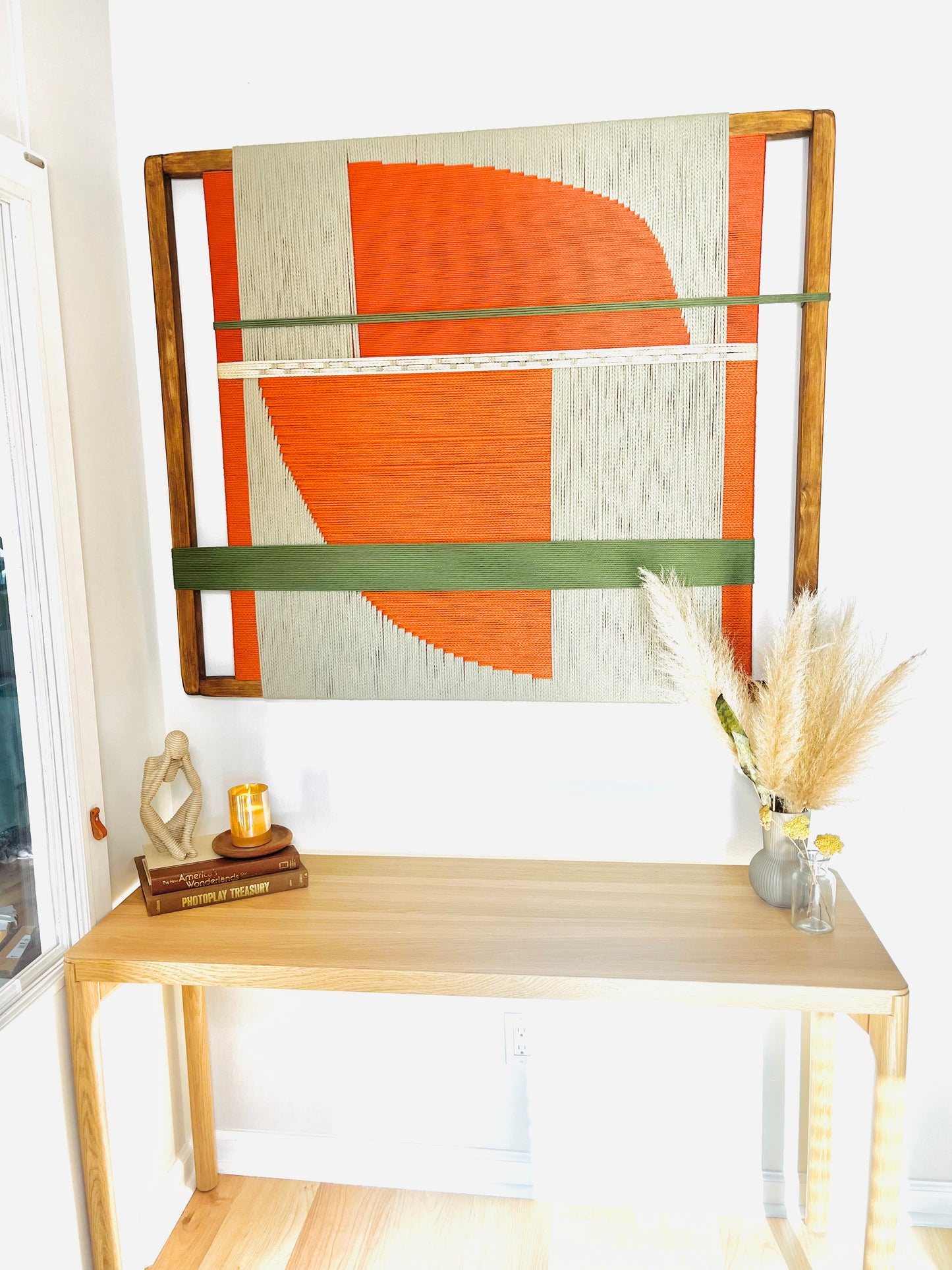 Mid-Century Modern Woven Wall Art ║Handcrafted Wall Decor