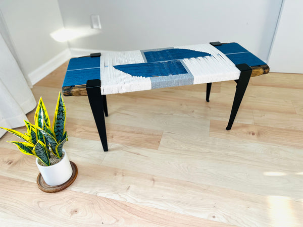 Mid-Century Modern Style Handmade Entryway Bench