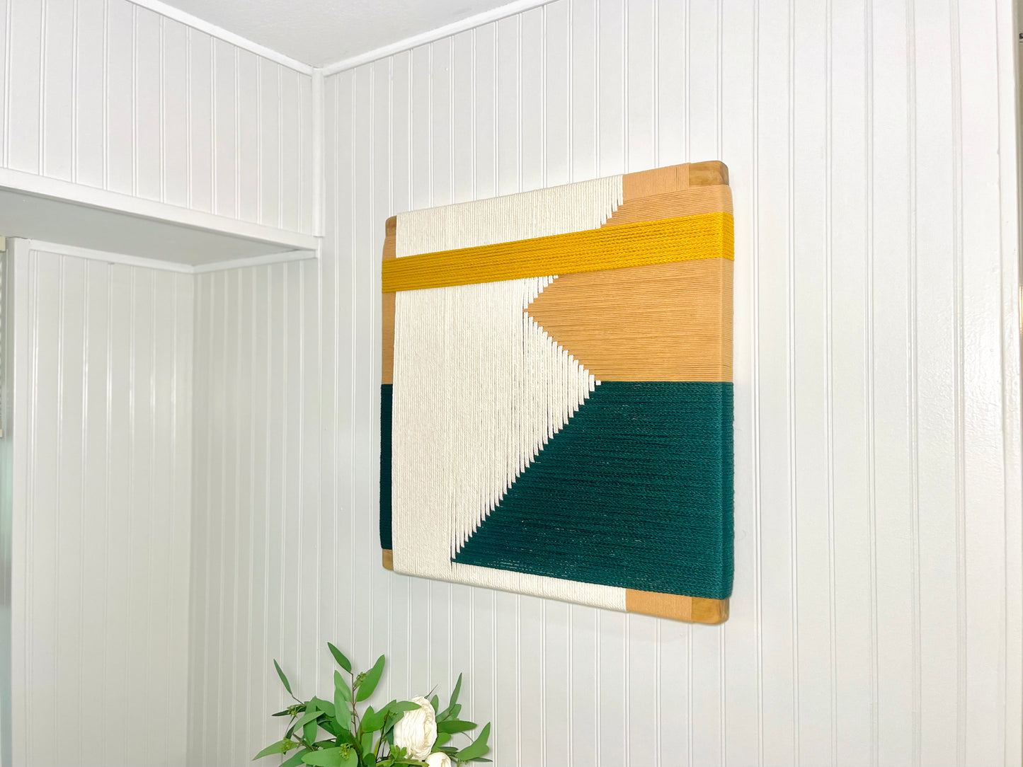 Mid-Century Modern Woven Wall Art ║Handcrafted Wall Decor