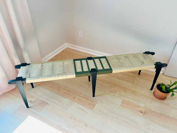 Mid-Century Modern Style Handmade Entryway Bench