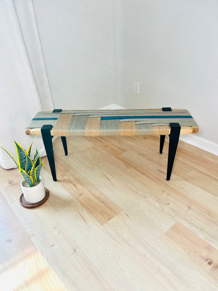 Mid-Century Modern Style Handmade Entryway Bench