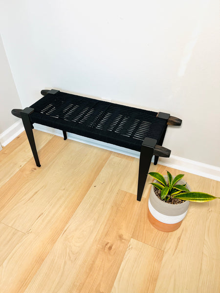 Mid-Century Modern Style Handmade Entryway Bench