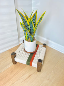 Mid-Century Modern Style Woven Indoor Plant Stand