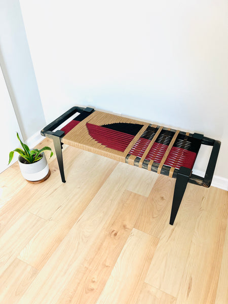 Mid-Century Modern Style Handmade Entryway Bench