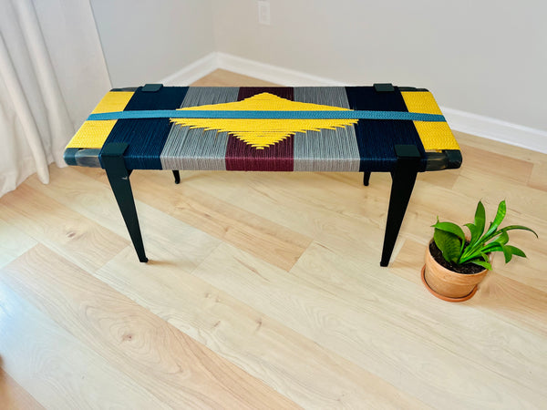 Mid-Century Modern Style Handmade Entryway Bench