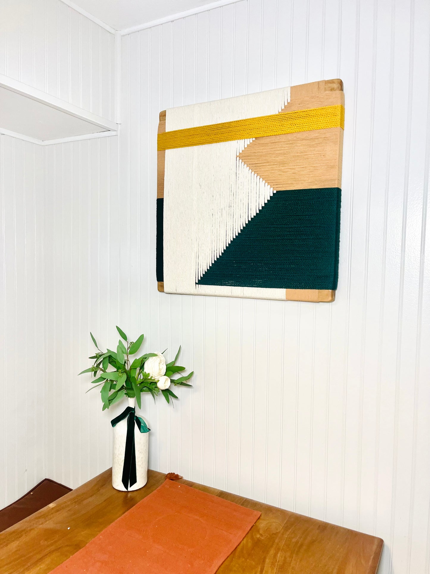Mid-Century Modern Woven Wall Art ║Handcrafted Wall Decor