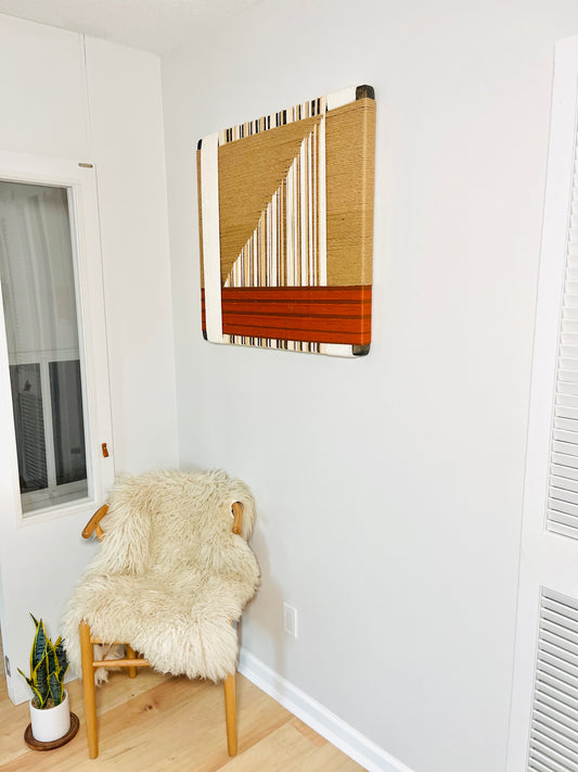 Mid-Century Modern Woven Wall Art ║Handcrafted Wall Decor