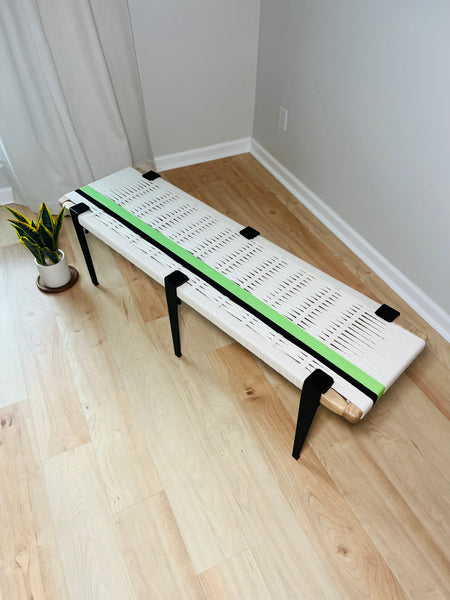 Mid-Century Modern Style Handmade Entryway Bench