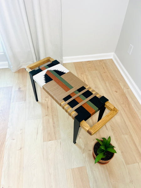 Mid-Century Modern Style Handmade Entryway Bench