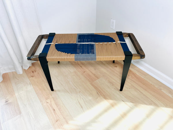 Mid-Century Modern Style Handmade Entryway Bench