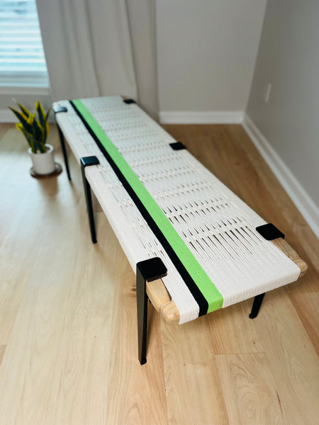 Mid-Century Modern Style Handmade Entryway Bench