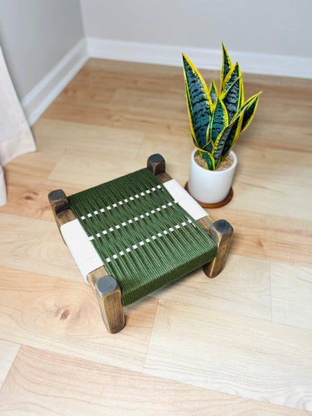 Mid-Century Modern Style Woven Indoor Plant Stand