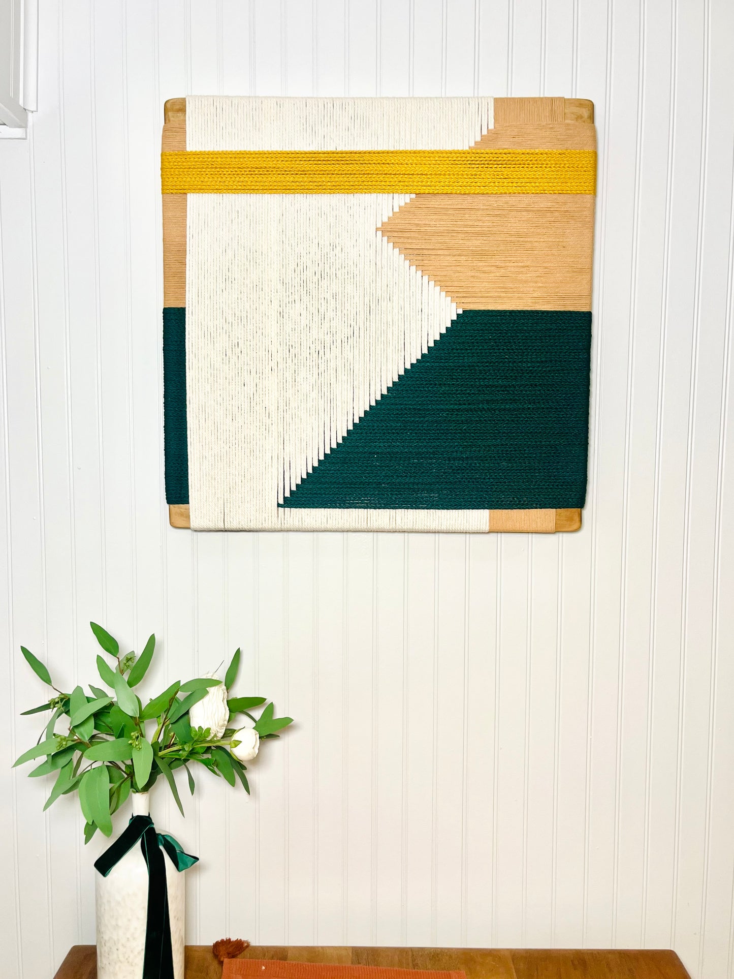 Mid-Century Modern Woven Wall Art ║Handcrafted Wall Decor