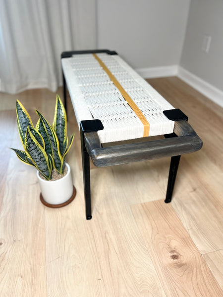 Mid-Century Modern Style Handmade Entryway Bench