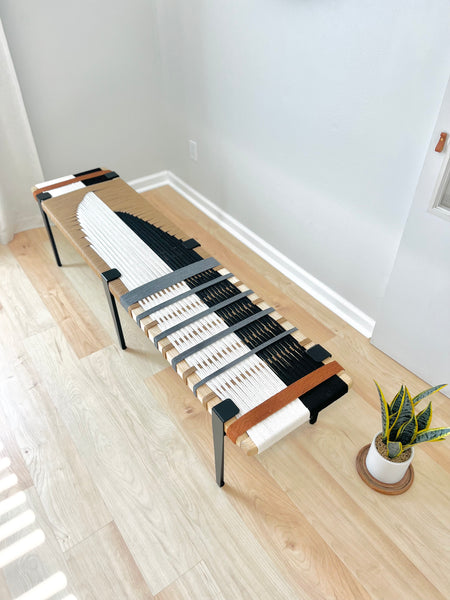 Mid-Century Modern Style Handmade Entryway Bench