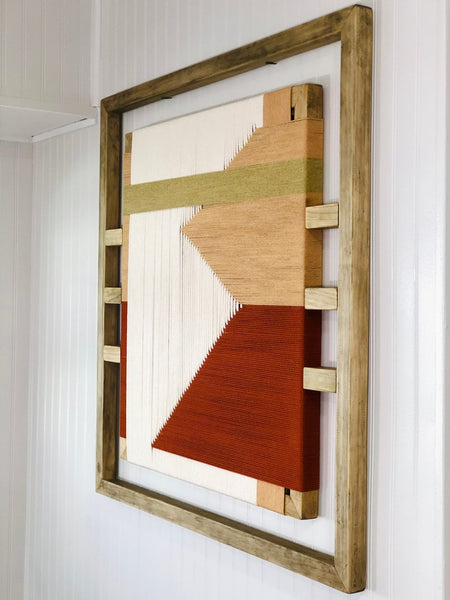 Mid-Century Modern Woven Wall Art ║Handcrafted Wall Decor