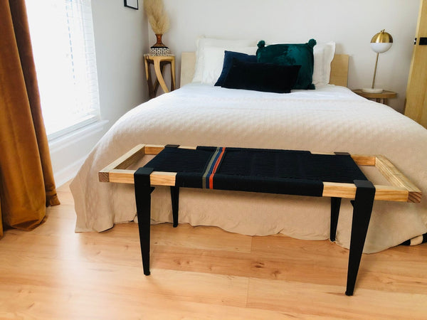 Mid-Century Modern Style Handmade Entryway Bench