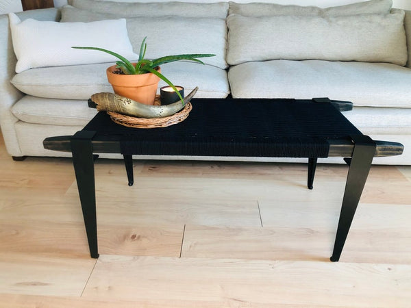 Mid-Century Modern Style Handmade Entryway Bench