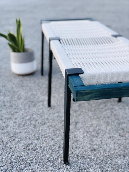 Mid-Century Modern Style Handmade Entryway Bench