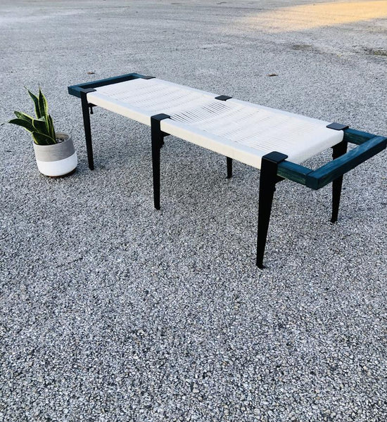 Mid-Century Modern Style Handmade Entryway Bench