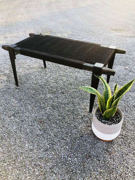 Mid-Century Modern Style Handmade Entryway Bench