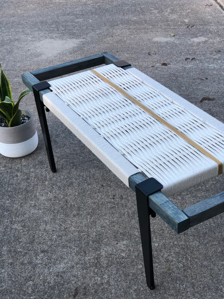 Mid-Century Modern Style Handmade Entryway Bench