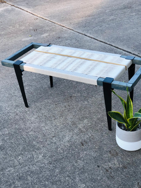 Mid-Century Modern Style Handmade Entryway Bench