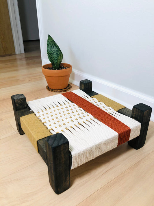 Mid-Century Modern Style Woven Indoor Plant Stand