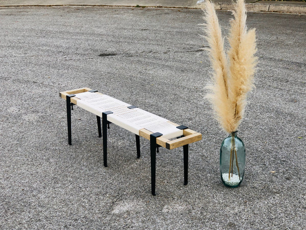 Mid Century Modern Style Bench • Modern Entryway Bench • End of Bed Handmade Bench • Minimalist CoffeeTable • Boho Console Table