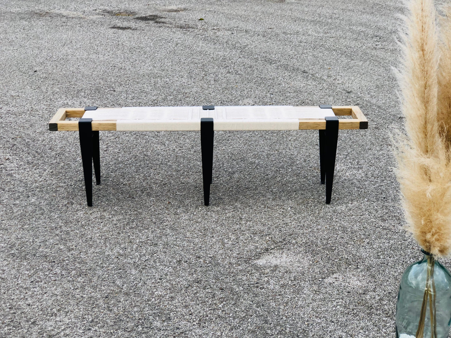 Mid-Century Modern Style Handmade Entryway Bench