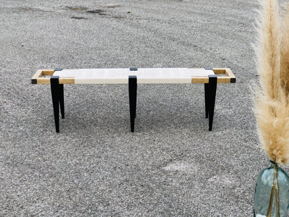 Mid-Century Modern Style Handmade Entryway Bench