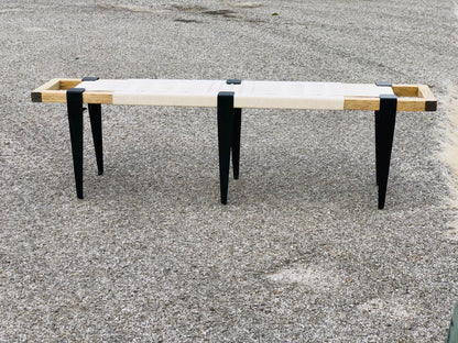 Mid-Century Modern Style Handmade Entryway Bench