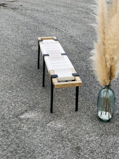 Mid-Century Modern Style Handmade Entryway Bench