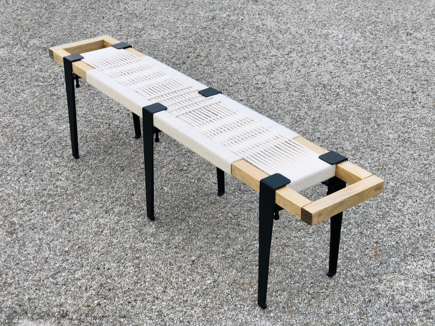 Mid-Century Modern Style Handmade Entryway Bench