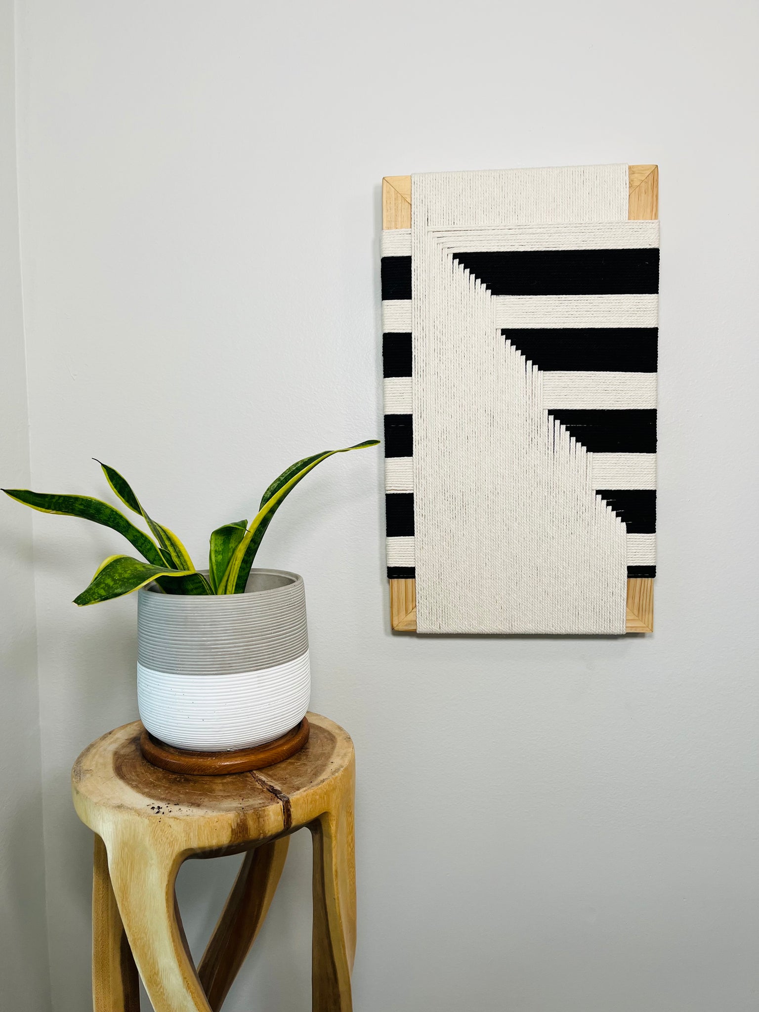 Mid-Century Modern Woven Wall Art ║Handcrafted Wall Decor