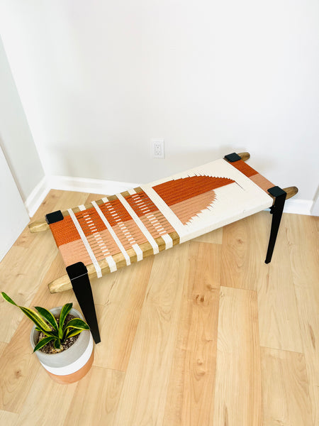 Mid-Century Modern Style Handmade Entryway Bench