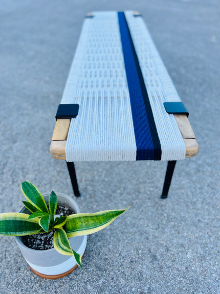 Mid-Century Modern Style Handmade Entryway Bench