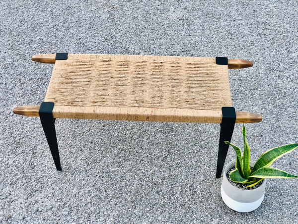 Mid-Century Modern Style Handmade Entryway Bench