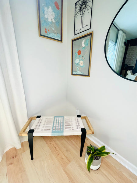 Mid-Century Modern Style Handmade Entryway Bench