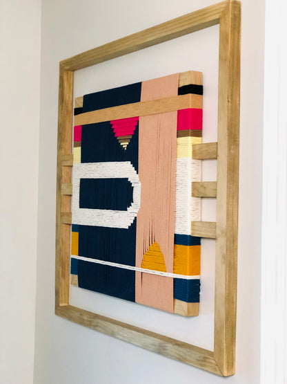 Mid-Century Modern Woven Wall Art ║Handcrafted Wall Decor