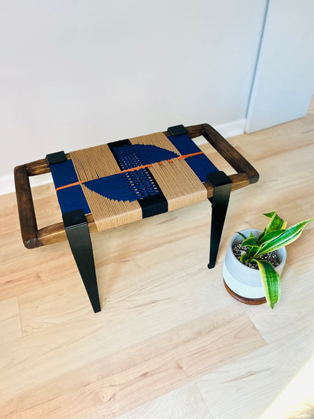 Mid-Century Modern Style Handmade Entryway Bench