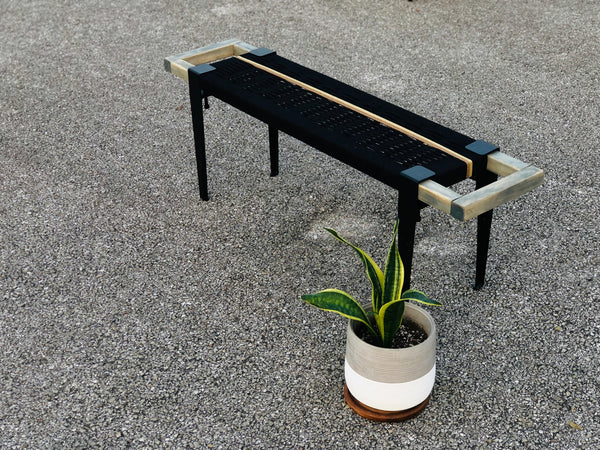 Mid-Century Modern Style Handmade Entryway Bench