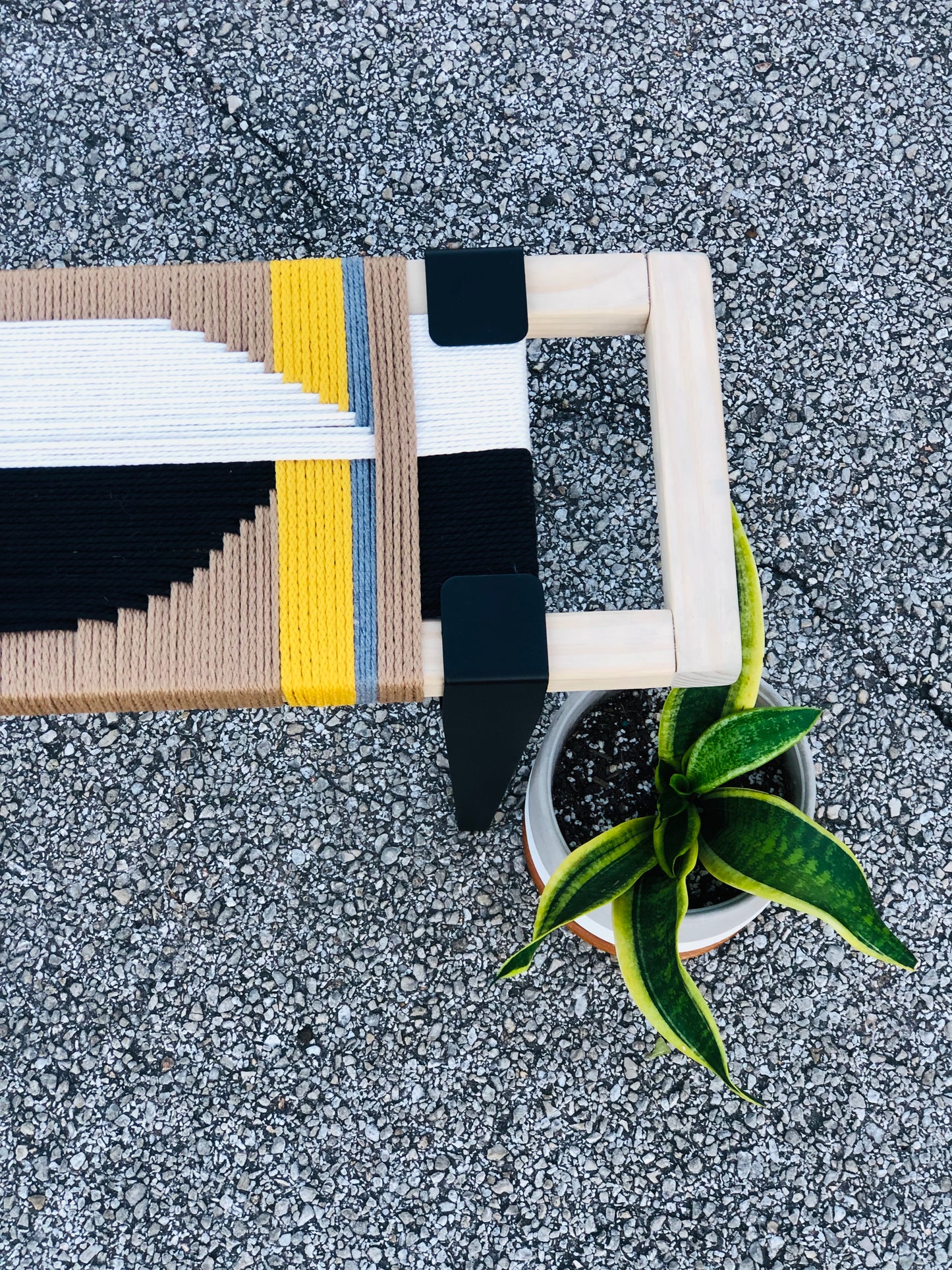 Mid Century Bench | Custom Size Woven Entryway Seating With Matte Black Legs