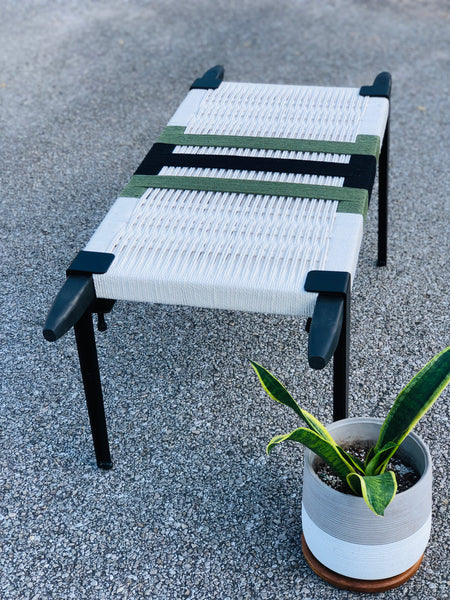 Mid-Century Modern Style Handmade Entryway Bench