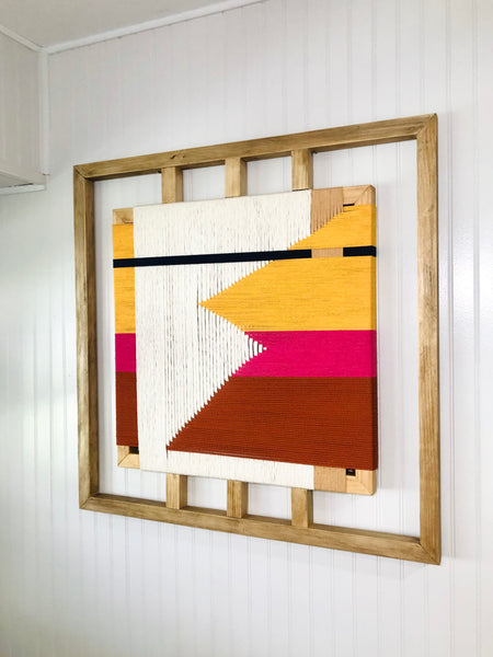 Mid-Century Modern Woven Wall Art ║Handcrafted Wall Decor