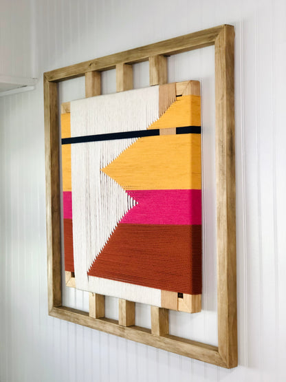 Mid-Century Modern Woven Wall Art ║Handcrafted Wall Decor