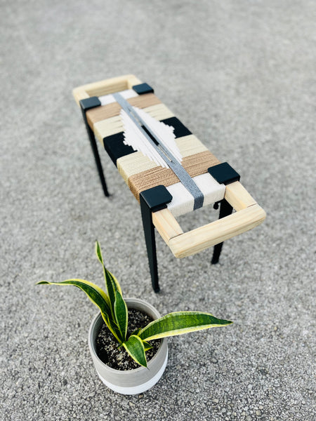 Mid-Century Modern Style Handmade Entryway Bench