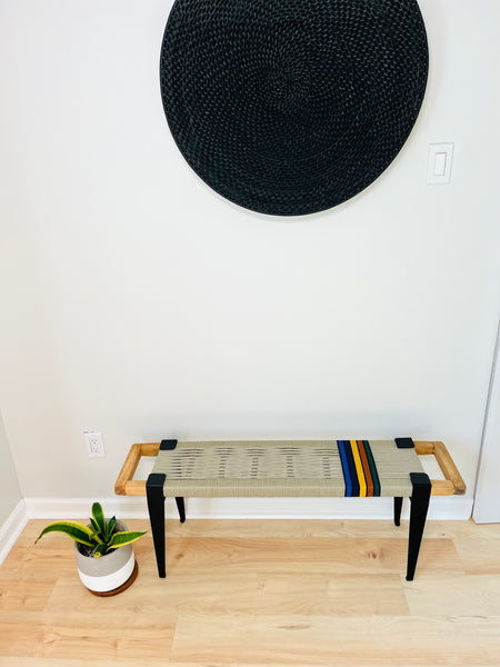 Mid-Century Modern Style Handmade Entryway Bench