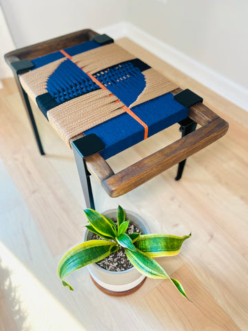 Mid-Century Modern Style Handmade Entryway Bench